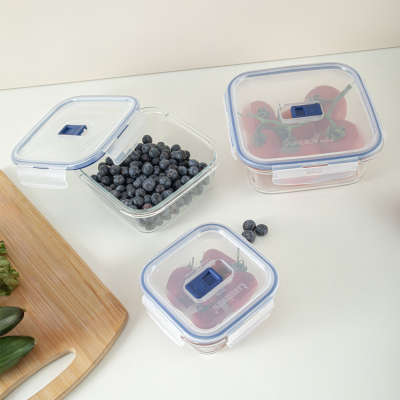 Luminarc Pure Active Kare Cam Saklama Kabı Seti 6 Parça - 2