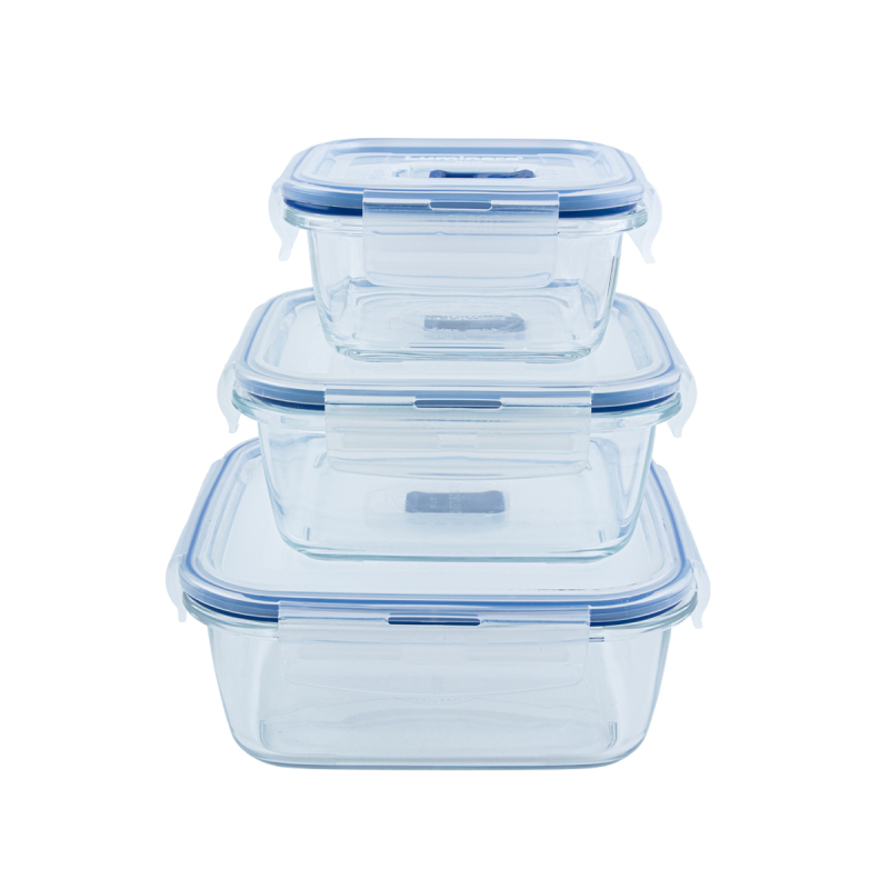 Luminarc Pure Active Kare Cam Saklama Kabı Seti 6 Parça - 6