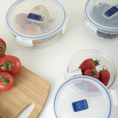 Luminarc Pure Active Yuvarlak Cam Saklama Kabı Seti 6 Parça - 2