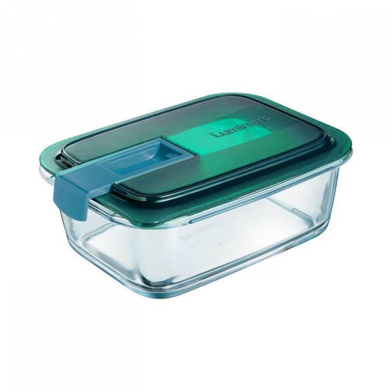 Luminarc Temp Easy Box Rect 82+Lid Lagon - 1