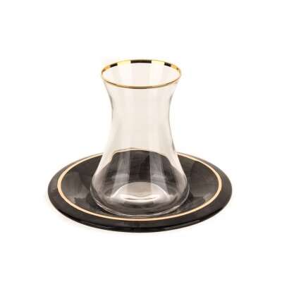 Marianna 12 Parça Bulut Siyah Çay Seti - MARIANNA