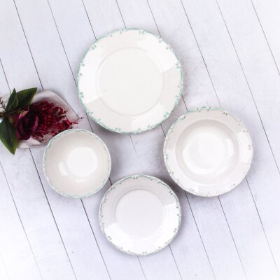 Marianna Dignity 24 Parça Yemek Takımı File Turkuaz - MARIANNA