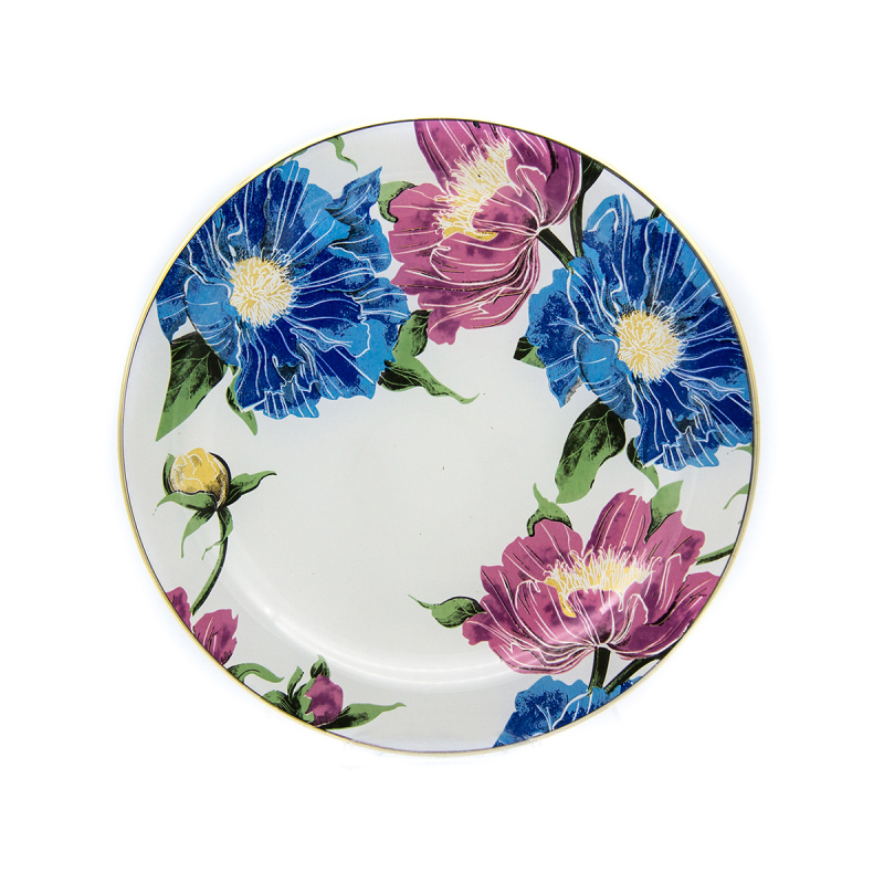 Marianna Flower Beyaz Cam Servis Tabağı 3'lü - 1