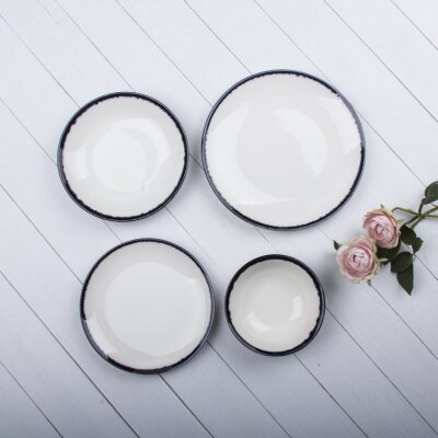 Marianna Lacivert File 16 Parça Yemek Takımı - MARIANNA