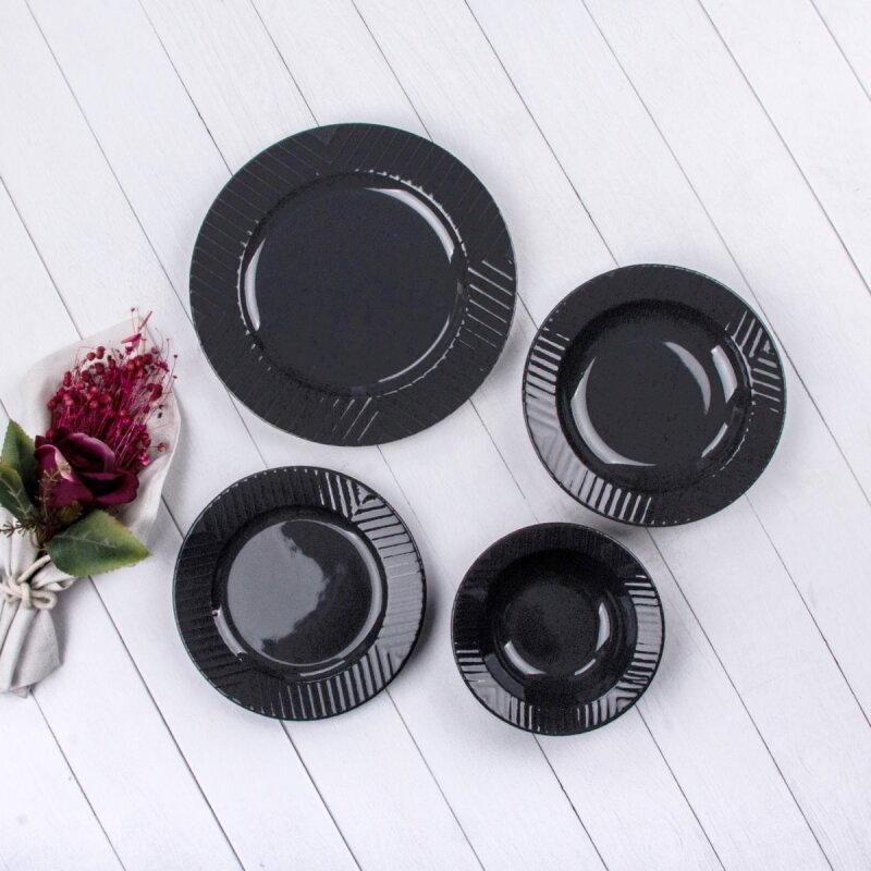 Marianna Line 24 Parça Yemek Takımı Gri - 1