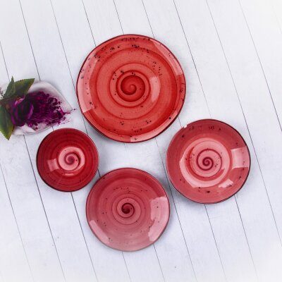 Marianna Organik 24 Parça Set Reactiv Kırmızı - MARIANNA