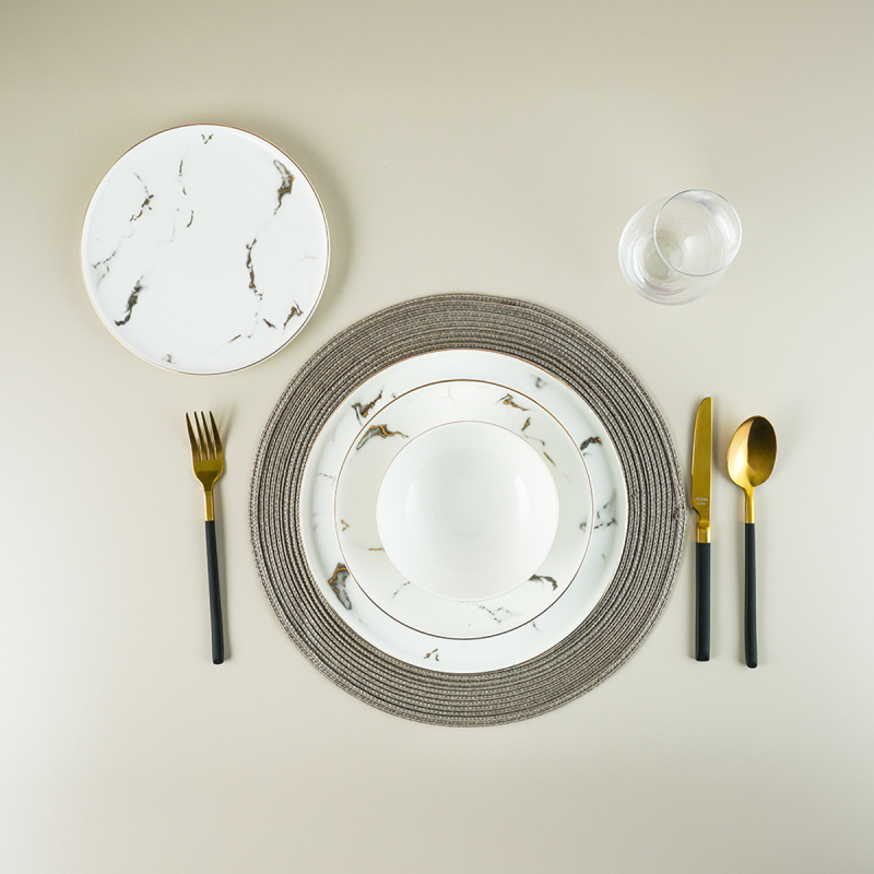 Massimo Marble 24 Parça 6 Kişilik Yemek Takımı - 1