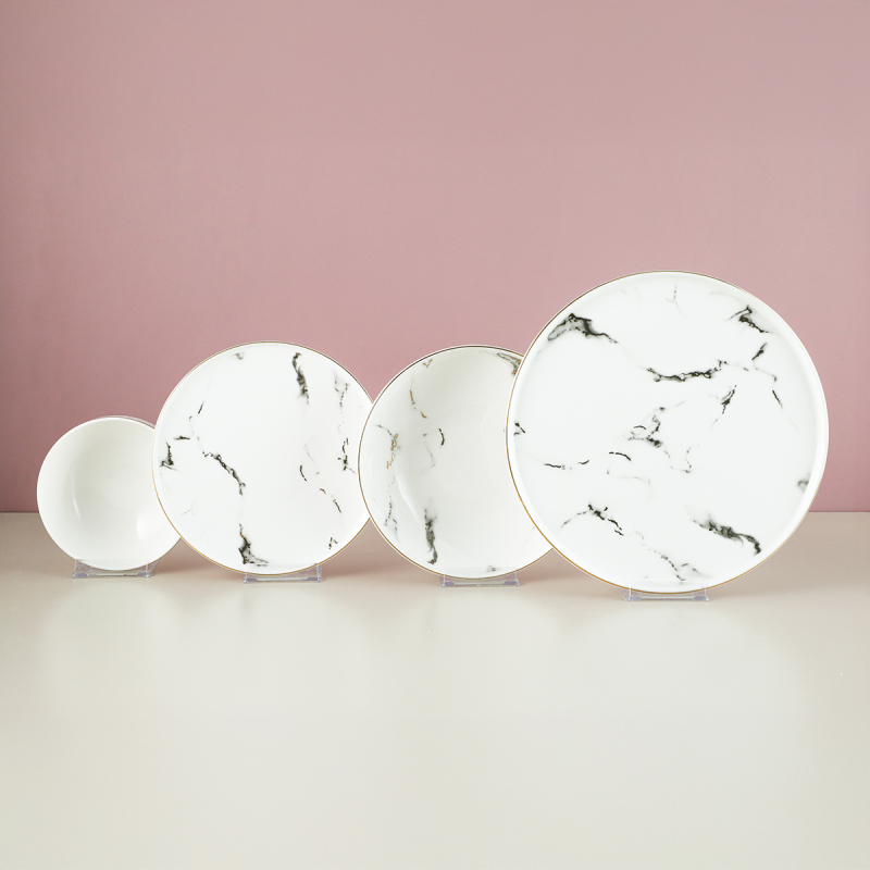 Massimo Marble 24 Parça 6 Kişilik Yemek Takımı - 4