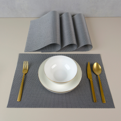 Maxstyle Dark Grey 4 Parça Amerikan Servis 30x45 cm - MAXSTYLE