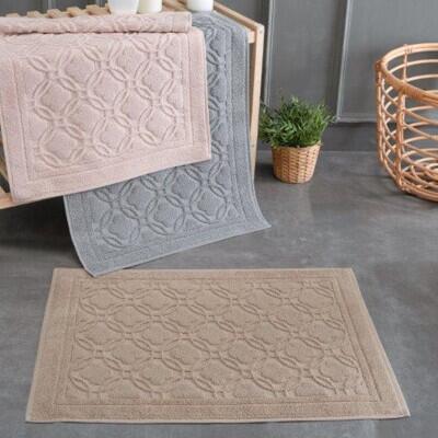 Maxstyle Flower Ayak Havlusu Bej 50x70 cm - MAXSTYLE