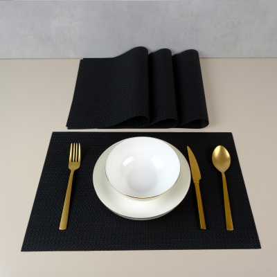 Maxstyle Matrix Black 4 Parça Amerikan Servis 30x45 cm - 1