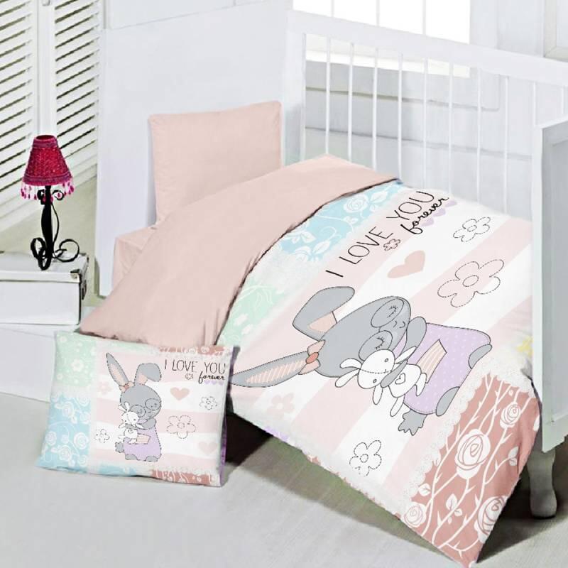 Maxstyle Pink Rabbit Bebek Nevresim Takımı - 1