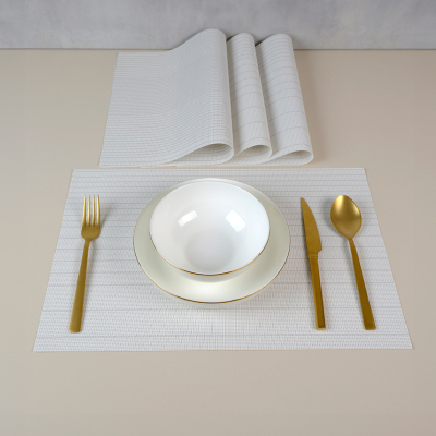 Maxstyle Stripe Cotton 4 Parça Amerikan Servis 30x45 cm - 1