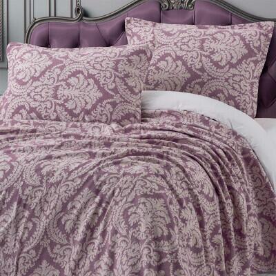 Maxstyle Vintage Mürdüm Yatak Örtüsü - MAXSTYLE