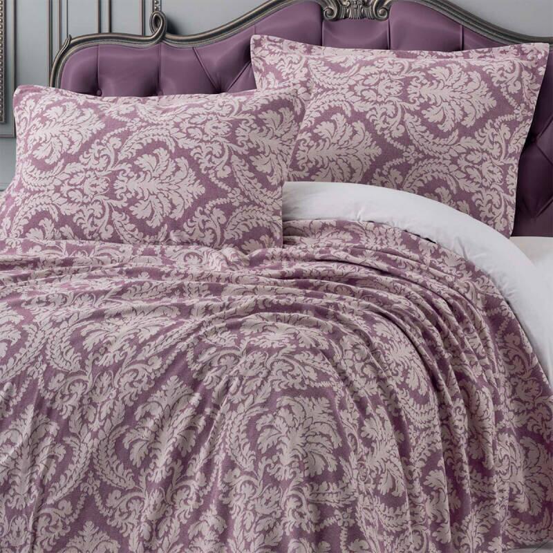 Maxstyle Vintage Mürdüm Yatak Örtüsü - 1