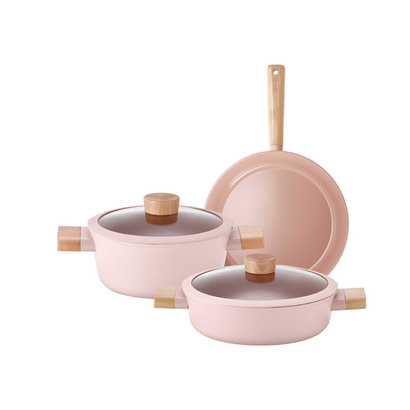 Neoflam Blossom Tencere Ve Tava Seti 5 Parça - 1