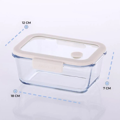 Neoflam Fika Glace Vakumlu Cam Saklama Kabı 800 ML Bej - NEOFLAM