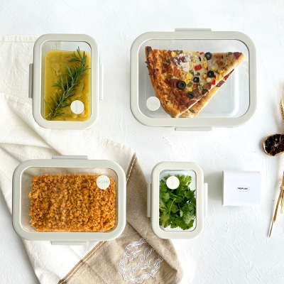 Neoflam Fika Glace Vakumlu Cam Saklama Kabı Bej 5 Parça Set - 2