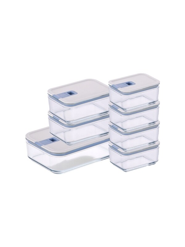 Neoflam Perfect Seal Cam Saklama Kabı Seti 7 Parça - 1