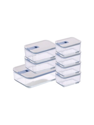 Neoflam Perfect Seal Cam Saklama Kabı Seti 7 Parça - NEOFLAM