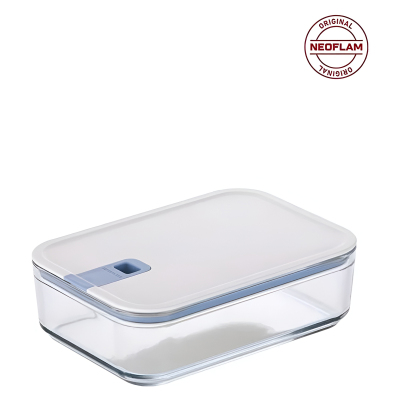 Neoflam Perfect Seal Dikdörtgen Cam Saklama Kabı Bej 1600 ml - NEOFLAM