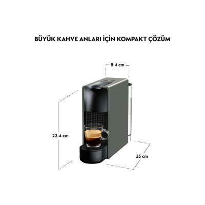 Nespresso Essanza Mini C30 Gri - 3