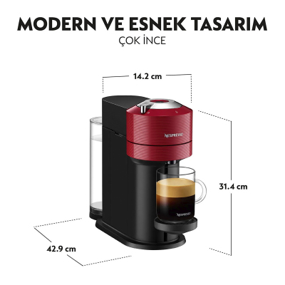 Nespresso Vertuo Next Vişne Kırmızısı Kahve Makinesi - 2