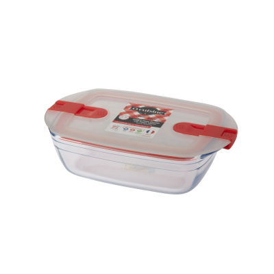 Ocuisine Beyaz Dikdörtgen Cam Saklama Kabı 23x15 Cm - OCUISINE