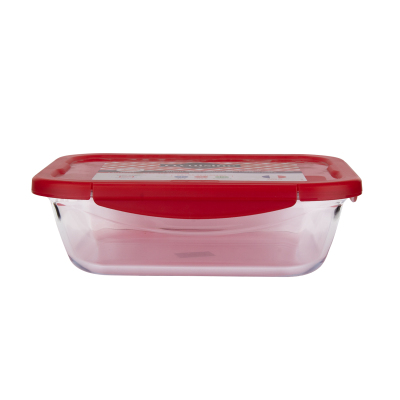 Ocuisine Kırmızı Kare Cam Saklama Kabı 23x30 Cm - 2