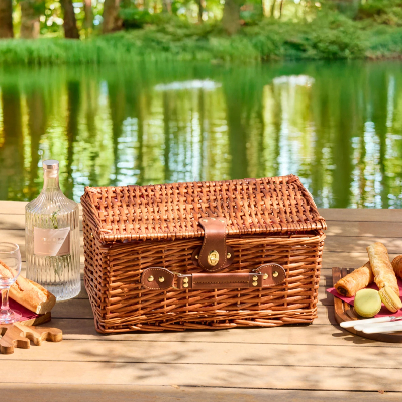 Perotti Cestino Italy 4 Kişilik Kırmızı Astarlı Piknik Sepeti - 3