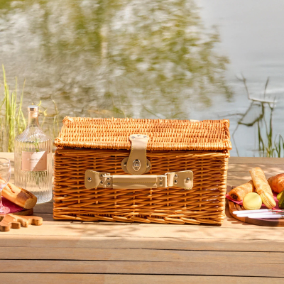 Perotti Cestino Italy Siyah Ekose Astarlı 4 Kişilik Piknik Sepeti - 3