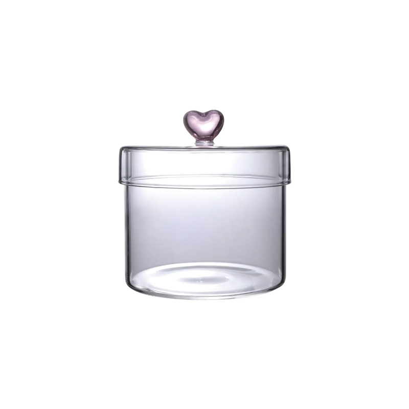 Perotti Hearts Borosilikat Cam Kavanoz 450 ml 10x8 cm - 4