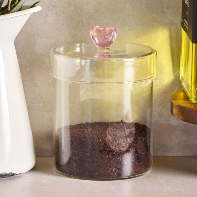 Perotti Hearts Borosilikat Cam Kavanoz 750 ml 10x12 cm - PEROTTI