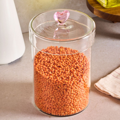 Perotti Hearts Borosilikat Cam Kavanoz 950 ml 10x15 cm - 4