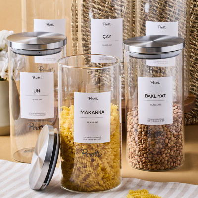 Perotti Layton 6 Parça Cam Kavanoz Seti 1300 ml - PEROTTI