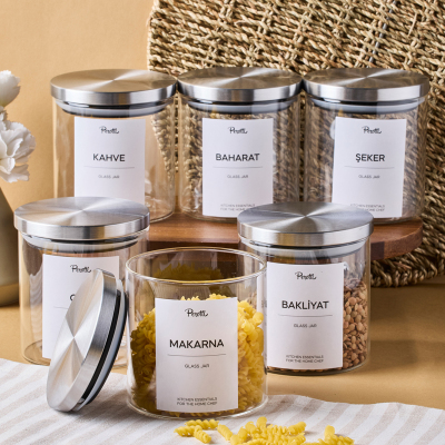 Perotti Layton 6 Parça Cam Kavanoz Seti 750 ml - PEROTTI