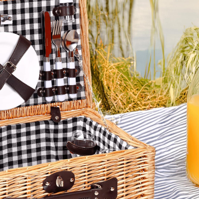 Perotti Picno Italy 4 Kişilik Siyah Astarlı Piknik Sepeti - 2