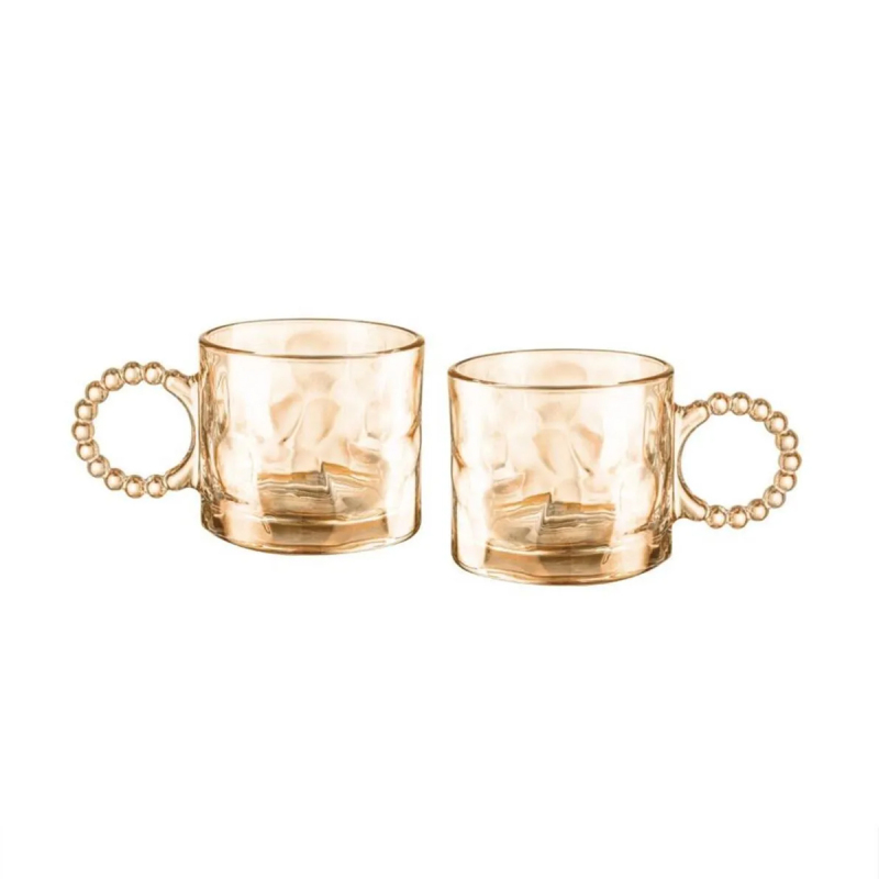 Perotti Ringo Stone Amber Kupa 2'li 325 ml - 1