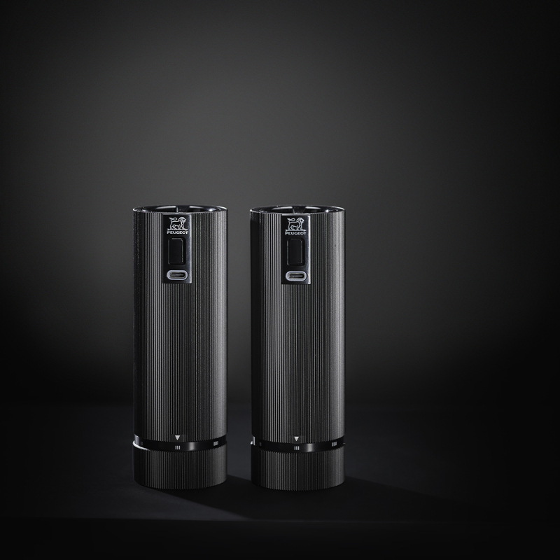 Peugeot Night Duo Elektrikli Karabiber Ve Tuz Değirmeni Mat Siyah 18 cm - 2