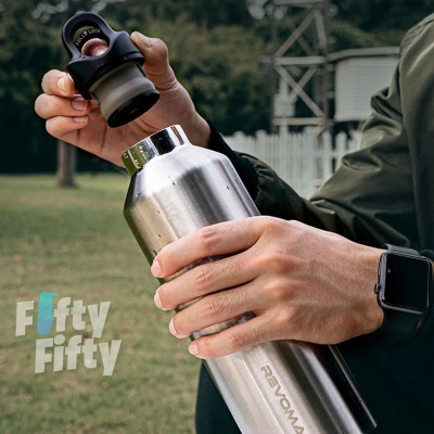 Revomax Paslanmaz Çelik Vakumlu Matara Gri 950 ml - 3