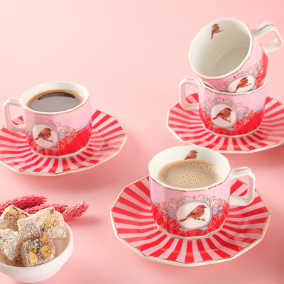 Roy King Pajaro 12 Parça 6 Kişilik Kahve Fincan Takımı 90 ml - 1