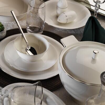 Royal London Amanda Platin 60 Parça 12 Kişilik Yemek Takımı - ROYAL LONDON