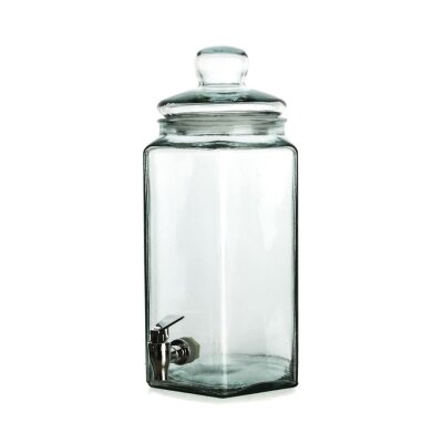 San Miguel Cam Kapaklı Musluklu Köşeli Fıçı - SAN MIGUEL