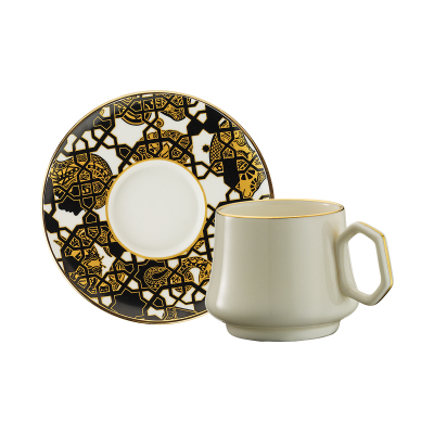 Sandro Moreno 1453 Burçlar Geometrik Gold 12 Parça 6 Kişilik Kahve Fincan Takımı 90 ml - 2