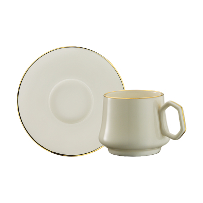 Sandro Moreno 1453 Line Gold Geometrik 12 Parça 6 Kişilik Kahve Fincan Takımı 90 ml - SANDRO MORENO