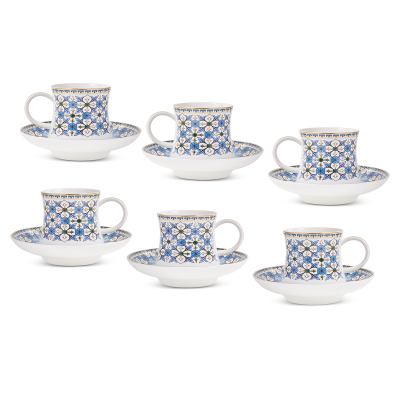 Sandro Moreno 1898 Hanedan Duble 12 Parça 6 Kişilik Kahve Fincan Takımı 120 ml - 5
