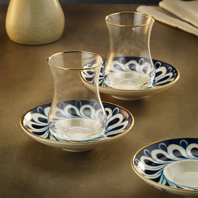 Sandro Moreno 1898 İznik 12 Parça 6 Kişilik Çay Seti 150 ml - SANDRO MORENO