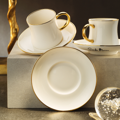 Sandro Moreno 1898 Line Gold 4 Parça 2 Kişilik Kahve Fincan Takımı 90 ML - 1