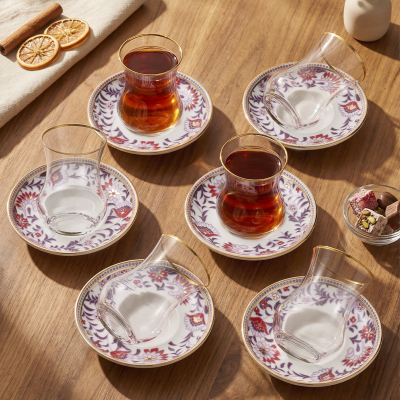 Sandro Moreno 1898 Mistik Gold 12 Parça 6 Kişilik Çay Takımı 150 ml - SANDRO MORENO