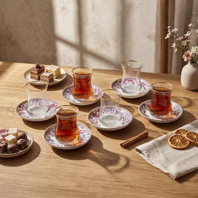 Sandro Moreno 1898 Mistik Gold 12 Parça 6 Kişilik Çay Seti 150 ml - 2